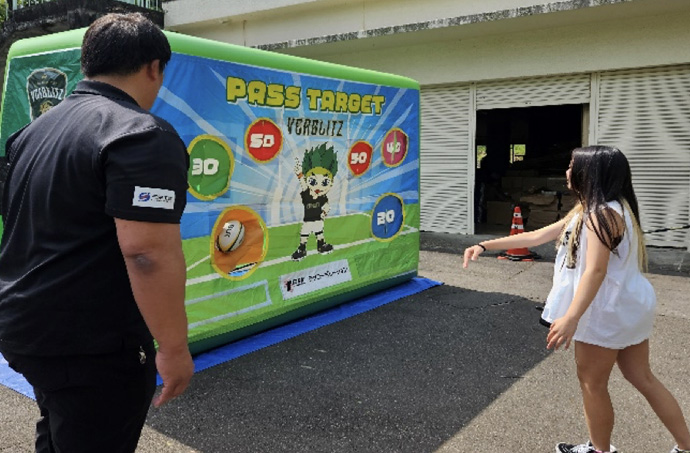 4.25の春まつりのスポーツ体験ブースの様子