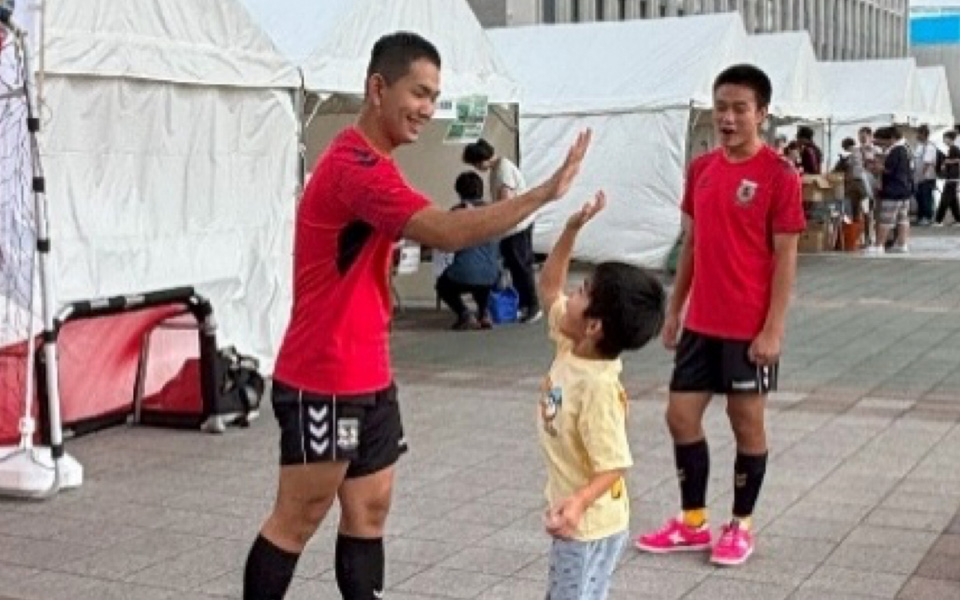 選手やコーチと楽しみながらのスポーツ体験