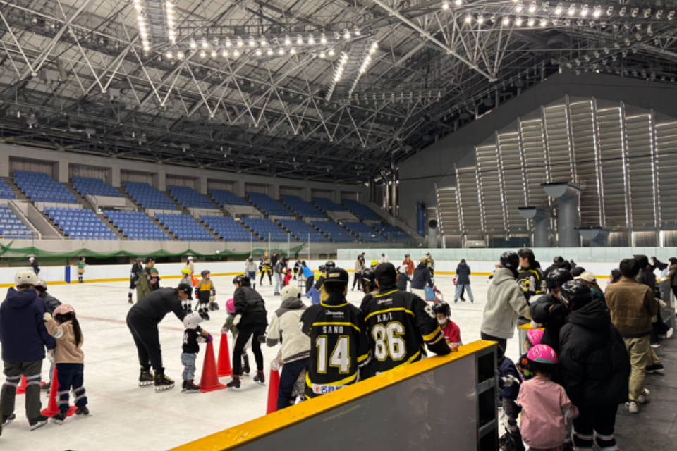 スケート練習をしている様子