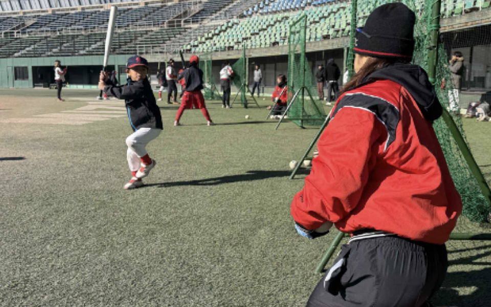 ソフトボール教室の様子