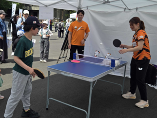 トップおとめピンポンズ名古屋ブースの様子